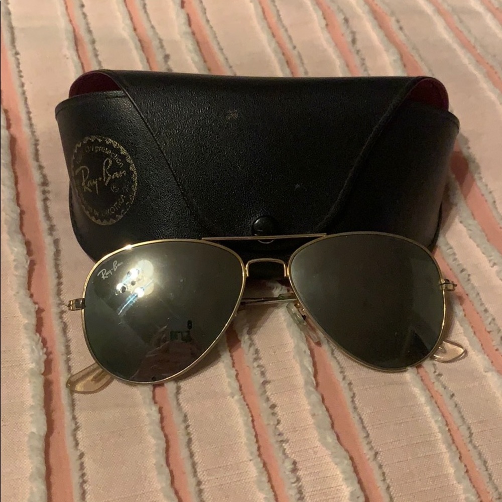 Authentic mirrored grey sunglasses rayban